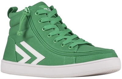 Trendy shoes with front zip - green - wide fit