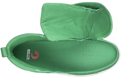 Trendy shoes with front zip - green - wide fit