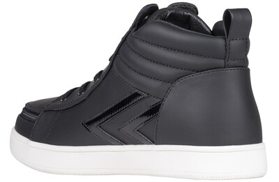 Hip shoes with front zip - black - wide fit