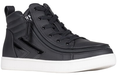 Hip shoes with front zip - black - wide fit