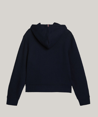 Hoodie with magnetic button - grey