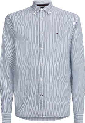 Shirt with magnetic buttons - navy-white striped