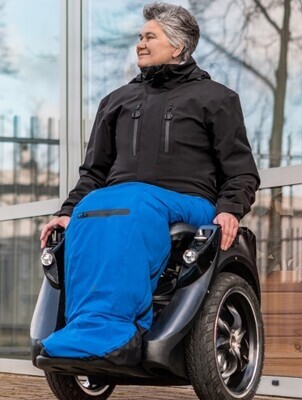 leg cover with foot bag blue