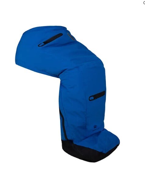 leg cover with foot bag blue