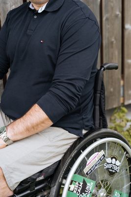 wheelchair shorts with open front