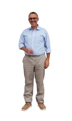 Trousers with elastic - beige cotton