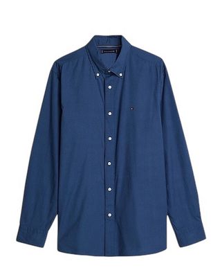 Shirt with magnetic buttons - blue