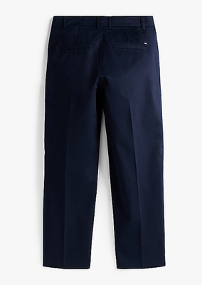 Chino trousers with magnetic closure - navy cotton