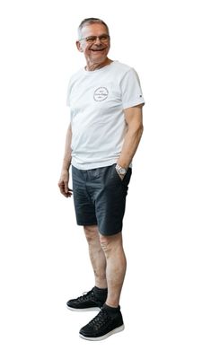 Shorts with elastic - blue cotton