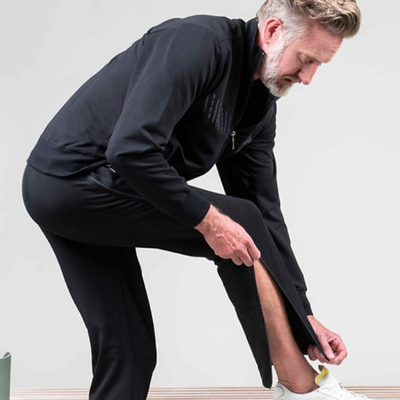 Rehabilitation trousers with zip from bottom to top - navy