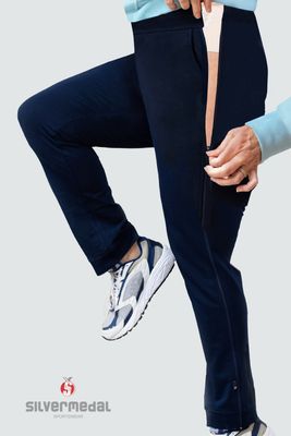 Rehabilitation trousers with zip from top to bottem - navy