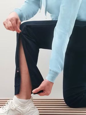 Rehabilitation trousers with zip from bottom to top - navy