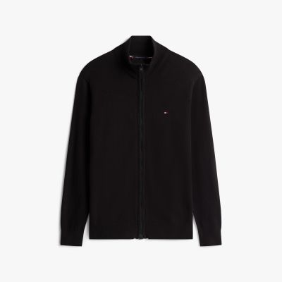 Sweater with magnetic zipper - black