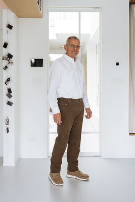 5 pocket trousers with elastic - brown