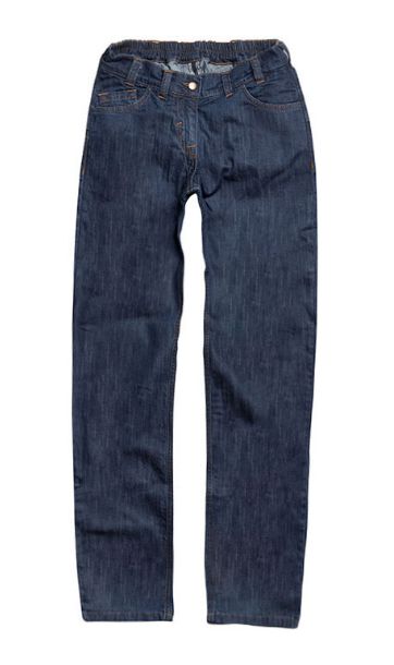 Wheelchairtrouser slim fit with hook and eye fastening - blue jeans