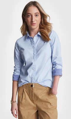 Blouse with magnetic buttons - light blue
