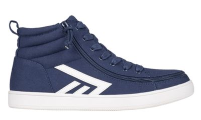 Trendy shoes with front zip - navy