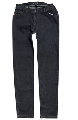 Wheelchairtrouser slim fit with hook and eye fastening - black jeans