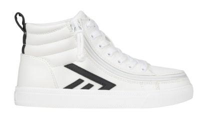 Trendy shoes with front zip - white