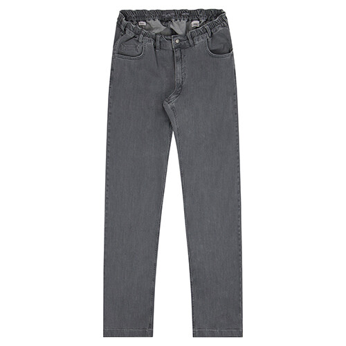 Wheelchairtrouser regular fit with hook and eye fastening - grey jeans