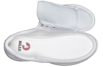 Sporty shoes with front zip - white