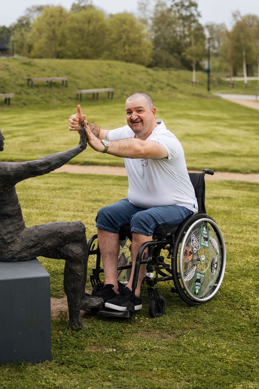 wheelchair bermuda - blue jeans