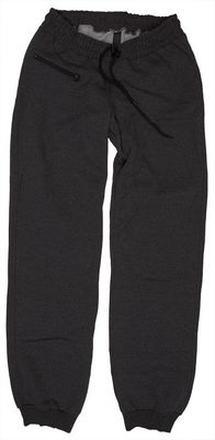Jogging trousers with pull cord - black