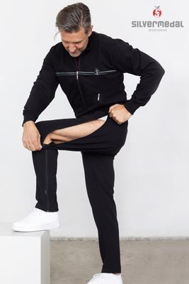 Rehabilitation trousers with zip from top to bottem - navy