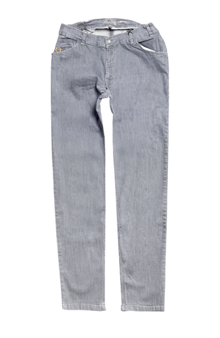 Wheelchairtrouser slim fit with hook and eye fastening - grey jeans