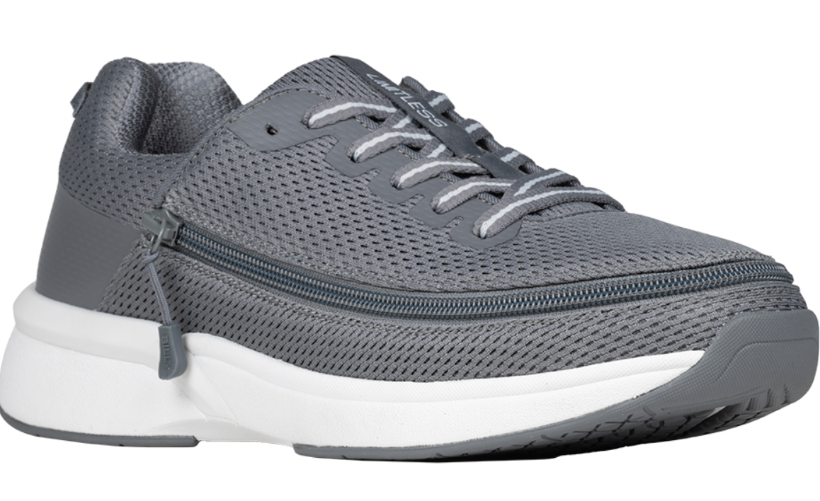 sneaker Limitless with front zip and protective flap - grey