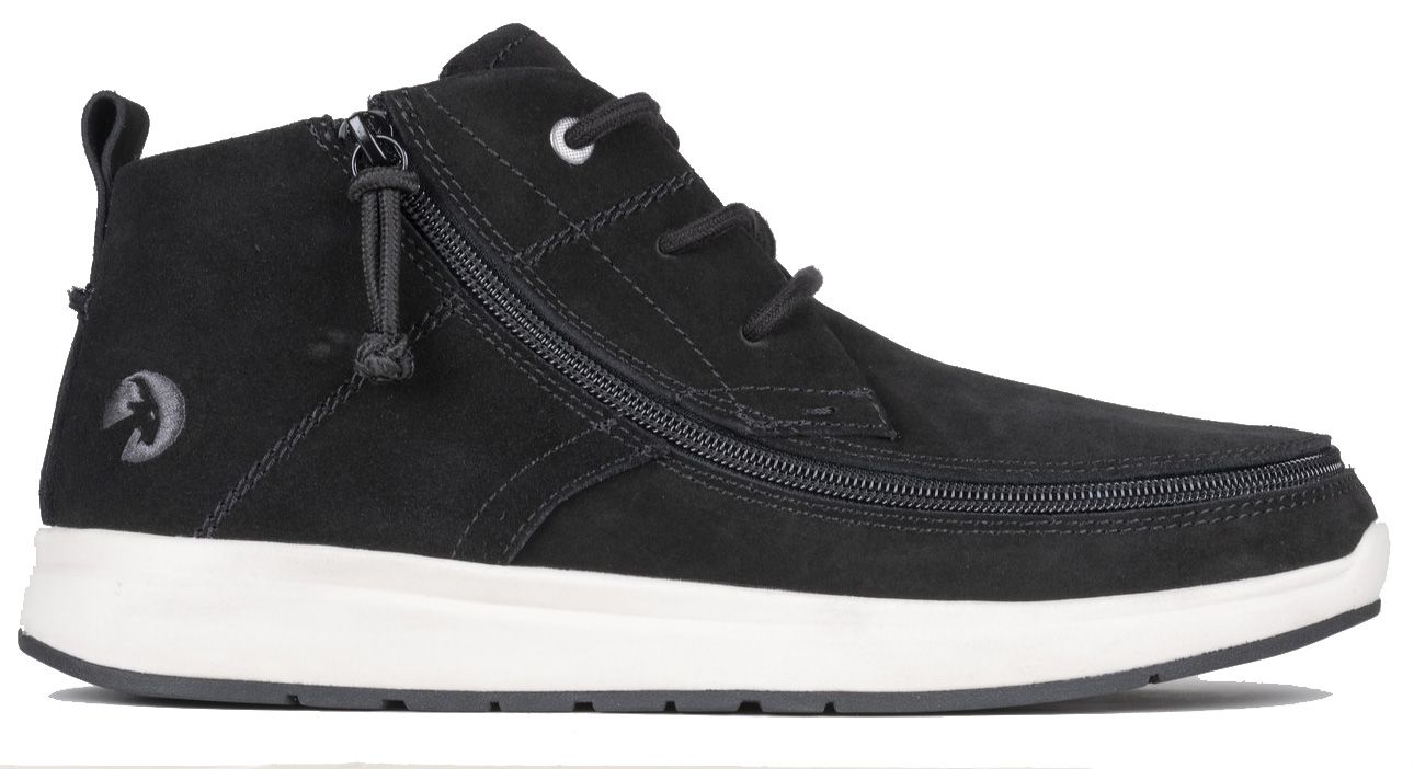 Classic shoes with front zip - black