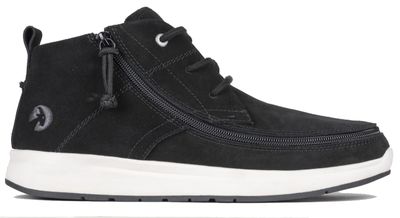 Classic shoes with front zip - black