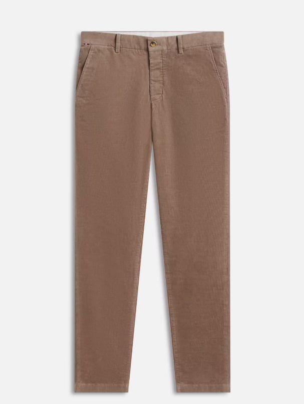 Trousers with magnetic closure - corduroy taupe