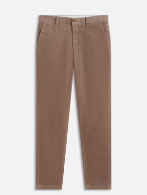 Trousers with magnetic closure - corduroy taupe