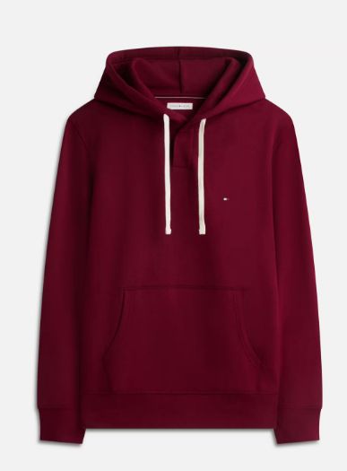 Hoodie with magnetic button - burgundy
