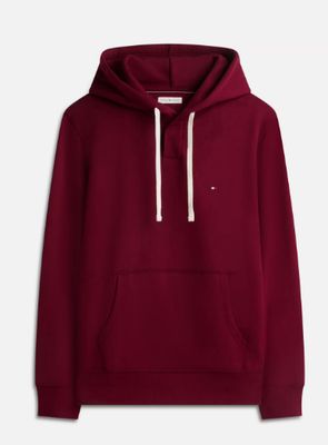 Hoodie with magnetic button - burgundy