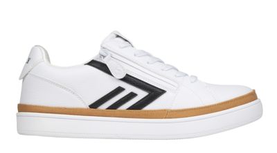 Sneakers with 2 zips – white - wide fit