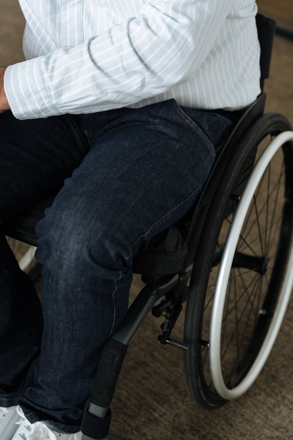 Sporty wheelchairtrouser - dark blue jeans