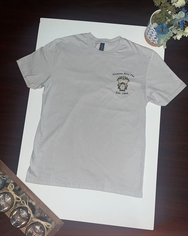 Ice Gray Gamma Beta Phi T-Shirt Ice Gray Gamma Beta Phi T-Shirt