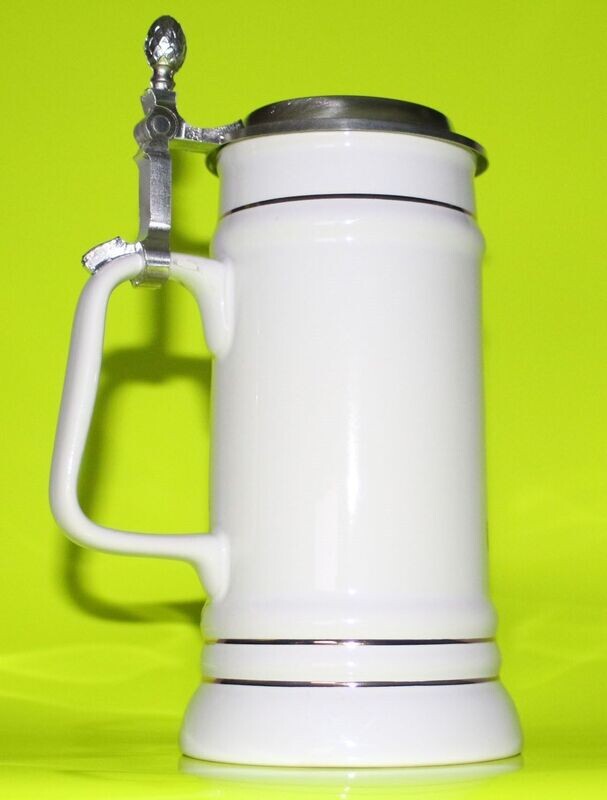 Bierkrug mit Zinndeckel 700ml, +„Ihr Motiv“