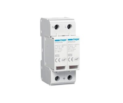 AC 2P Hager Surge Protective Device 275V 40KA
