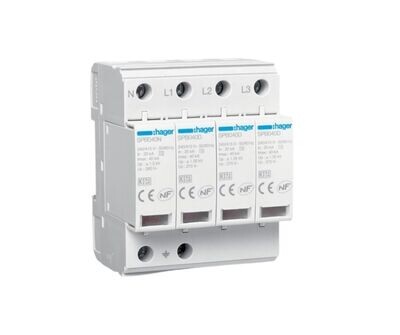 AC 4P Hager Surge Protective Device 320V 40KA
