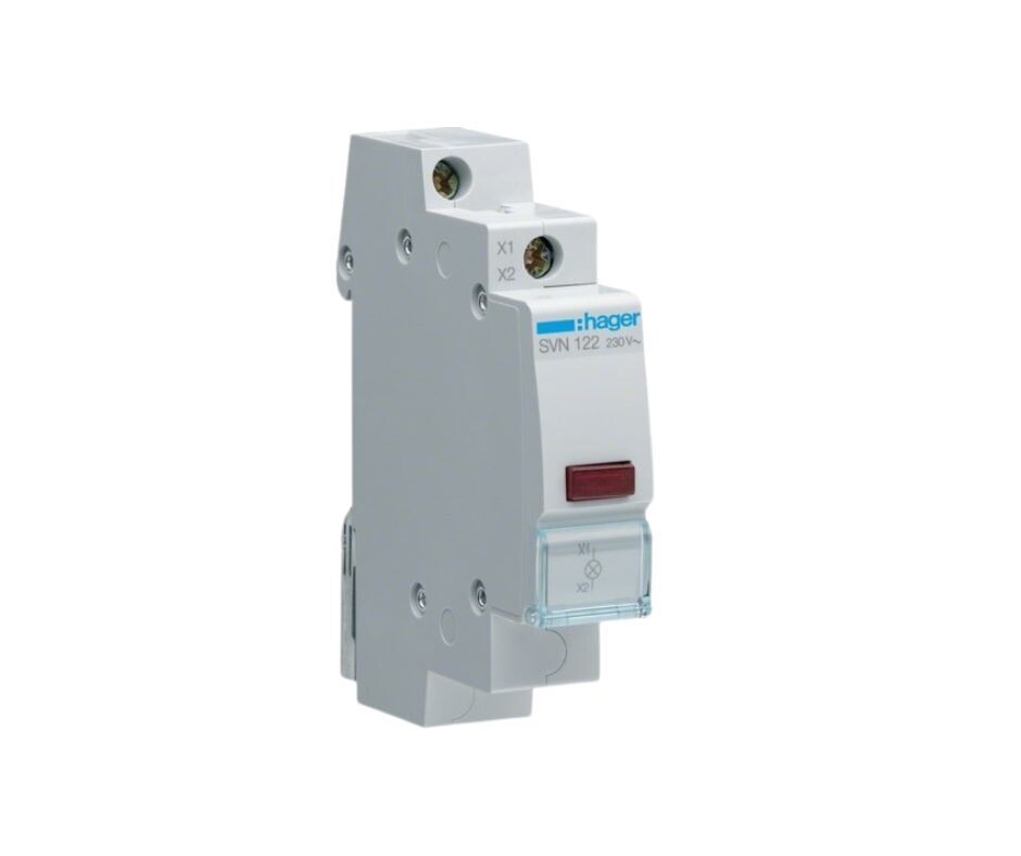 AC Hager LED Indicator - Red - 230VAC