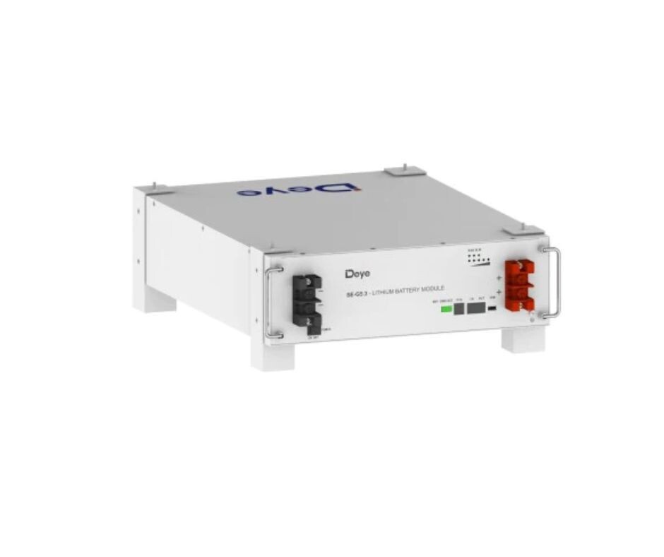 5.32KW Deye (Rack-mount/ Stackable) LV Lithium-Ion Battery 51.2V 104AH (Including Cables &amp; Lugs)