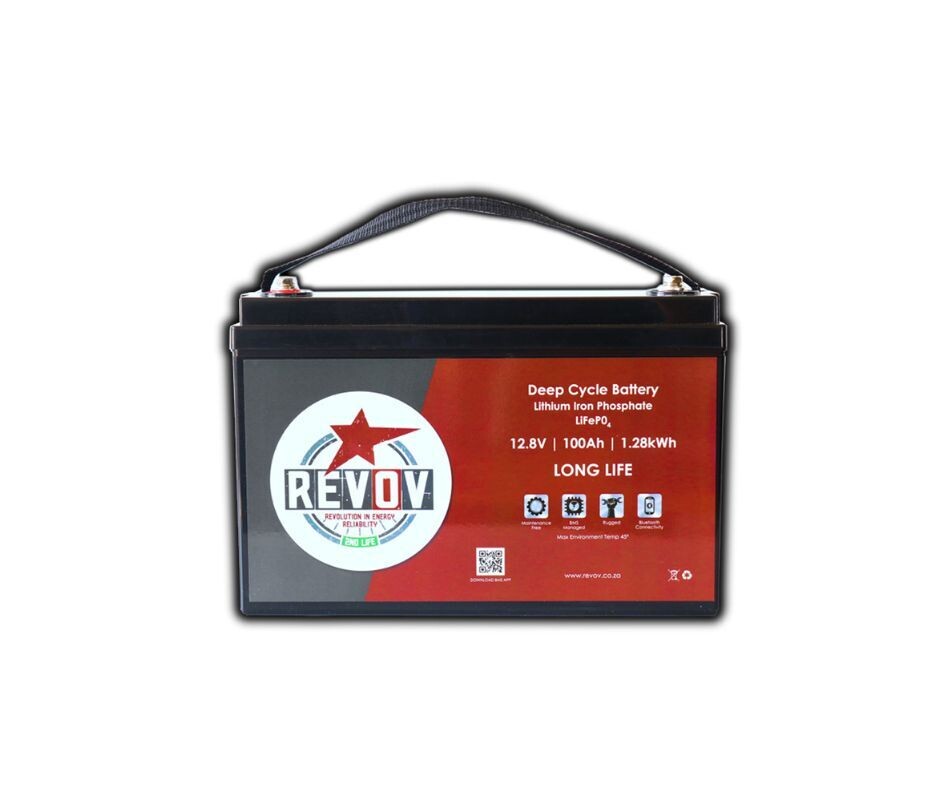 1,3KW Revov Lithium-Ion Battery (built in Bluetooth BMS) 12,8V 100AH
