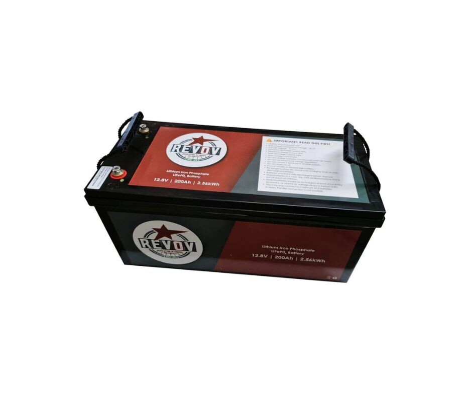 2,56KW Revov Lithium-Ion Battery (built in Bluetooth BMS) 12,8V 200AH