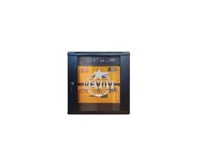 Revov Cabinet 12U Indoor Cabinet 600x600x650 with 2x450 flat mount shelf, glass door