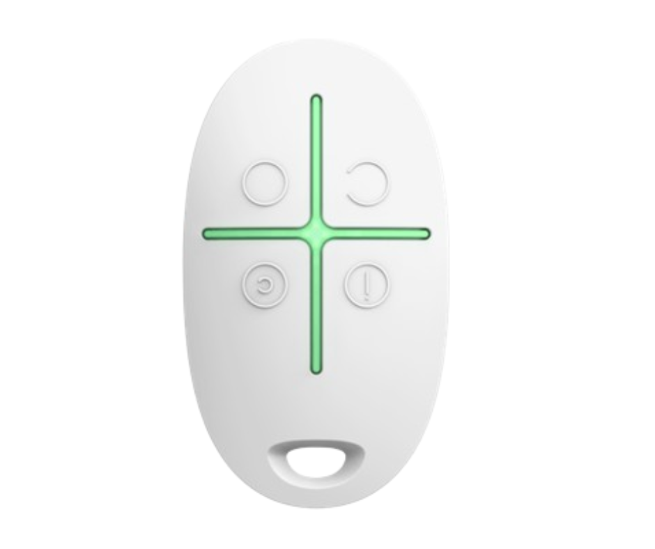 Ajax SpaceControl White - Wireless key fob with a panic button and control for security modes
