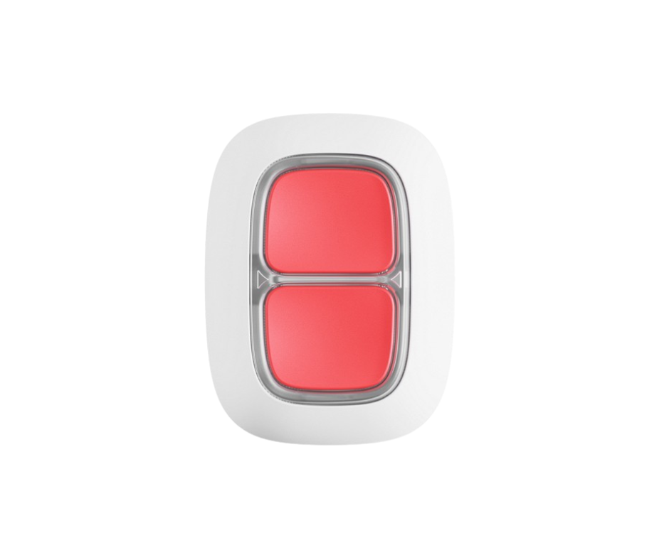 Ajax Double Button White - Wireless hold-up device