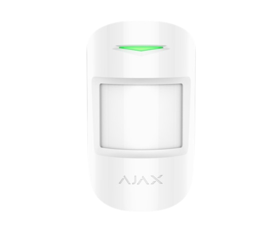Ajax CombiProtect White - Wireless combined motion and glass break detector.
